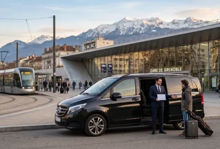 Mercedes VTC Grenoble montagnes alpines luxe